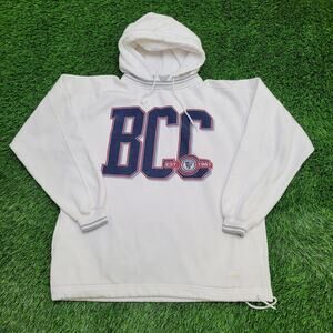 Vintage 90s BCC Hoodie Womens Large 22x26 White Baggy